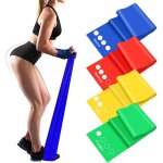 Bande elastique fitness[lot de 4], 1. 5m / 1. 8m bande elastique fitness avec 4 niveaux de r�sistance, ...