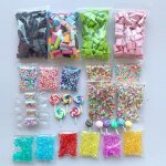 Bande d'ponge visqueuse 32 pices / ensemble, kit de bricolage, dcoration en argile, artisanat, perles ...