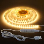 Bande lumineuse led usb de 2 m avec interrupteur blanc chaud 3000 k intensité variable 5 v rétroéclairage ... Bande lumineuse led usb de 2 m avec interrupteur blanc chaud 3000 k intensité variable 5 v rétroéclairage ...
