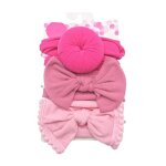 Bandeau de couleur unie en nylon elastique pour bb, serre tte avec nud pour enfant, ruban nou pour ...