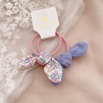 Bandeau �lastique pour enfants, 2 pi�ces, noeud floral mignon, oreilles de lapin, anneau pour filles, ...