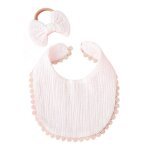Bandeau �lastique � noeud pour b�b� fille, ensemble de serviettes pour salive, bandeau de cheveux princesse, ...