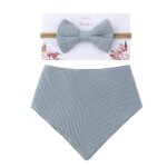 Bandeau elastique a nud pour petites filles, ensemble de serviettes de salive, bandeau de cheveux, ...