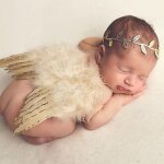 Bandeau en forme de feuille pour bébé 0 - 6m, ensemble de 2 pièces, ailes d'ange, plumes, accessoires ... Bandeau en forme de feuille pour bébé 0 - 6m, ensemble de 2 pièces, ailes d'ange, plumes, accessoires ...