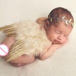 Bandeau en forme de feuille pour bb 0 - 6m, ensemble de 2 pices, ailes d'ange, plumes, accessoires ...
