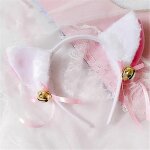 Bandeau a motif d'oreille de chat mignon, pour femmes, filles, bandeau cosplay, couvre - chef de f�te, ...