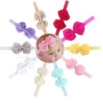 Bandeau en mousseline de soie pour enfants, 10 pices, bandeau  noeud floral, couvre - chef