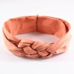 Bandeau en nylon tress pour enfant et petite fille, serre - tte torsad, ruban avec nud crois sur ...
