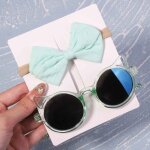 Bandeau de protection elastique en nylon pour bb, accessoire en forme de chat pour lunettes de soleil, ...
