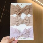 Bandeau de sauna avec n?ud pour bb fille, turban pour, accessoire de cheveux pour enfants, extrieur, ...