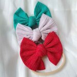 Bandeau de sauna avec n?ud pour bb fille, turban pour, accessoire de cheveux pour enfants, extrieur, ...