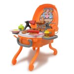 Barbecue electrique, jeu de simulation, ensemble de nourriture avec grill, viande, fourchette et autres ...