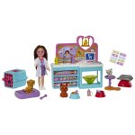Barbie chelsea barbie - coffret v�t�rinaire - 4 animaux, 18 accessoires