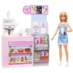Barbie barbie - coffret pause caf� - poup�e barista, machine � caf�, accessoires