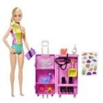 Barbie - coffret barbie plongeuse - poupe blonde - coffret poupe mannequin - 3 ans et +