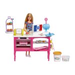 Barbie - coffret poupe malibu barbie ptisserie - coffret poupe mannequin - 3 ans et +