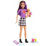 Barbie - coffret skipper baby - sitter poupes et accessoires - poupe mannequin - 3 ans et +