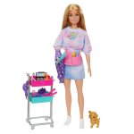 Barbie - coffret barbie styliste pour la tlvision - poupe mannequin - 3 ans et +