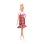 Barbie fashionistas robe ecossaise dor�e