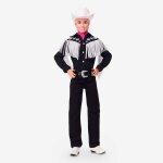 Barbie le film poupée ken a collectionner inspirée du film barbie, avec tenue noire a franges blanches, ... Barbie le film poupée ken a collectionner inspirée du film barbie, avec tenue noire a franges blanches, ...