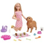Barbie - coffret naissance des chiots - poup�e mannequin - d�s 3 ans
