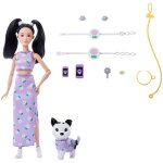 Barbie barbie - poup�e looks assortis ensemble fleuri - avec chien et accessoires