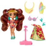 Barbie - poupe mini extra cool plage - poupe mannequin - 3 ans et +
