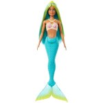 Barbie a touch of magic barbie - poup�es sir�nes avec cheveux et nageoire color�s et serre - t�te