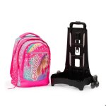 Barbie zaino trolley scuola 2in1 con carrello removibile giochi preziosi