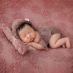 Barboteuse avec chapeau et nud pour bb, accessoires photo pour nouveau - n, garon et fille, costume, ...