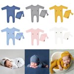 Barboteuse a longue queue pour b�b�, 2 pi�ces / ensemble, v�tements de s�ance photo, combinaison tricot�e, ...