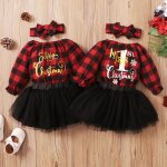 Barboteuse de nol pour filles, ensemble pour nouveau - n, body + jupe en tulle, avec lettres, nouvel ...