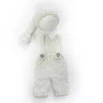 Barboteuse et salopette en laine mohair pour bb garon et fille, accessoires de photographie pour nouveau ...
