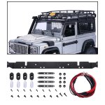 Barre d'eclairage de toit a 4 led, pour mn d90 d91 mn90 mn99s rc, pi�ces modifi�es pour camion d'escalade ...