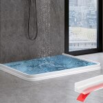 Barrire de douche pliable, joint porte douche bande de retenue deau barrage deau seuil de silicone, ...