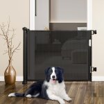 Barriere escalier enroulable retractable 0 - 180cm, barriere de securite enfant extensible, barriere ...