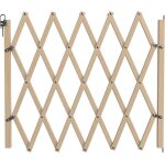 Barrire extensible en bois naturel pour chien, hauteur rglable de 82 cm, 25 a 110 cm, barrire de scurit ...
