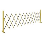 Barri�re de s�curit� extensible grille accord�on mobile 103 x 35 - 300 cm en aluminium jaune et noir ...