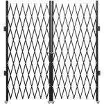 Barrire de scurit extensible pliante porte double - vevor - escalier acier - 3, 1 m h x 1, 56 m l ...