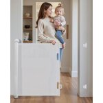 Barrire de scurit rtractable escalier 0 - 140 cm, barriere enfant retractable pour escaliers et portes, ...