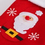 Bas de no�l en tissu, 1 pi�ce, sac a bonbons pour enfants, pochette de bonhomme de neige, cerf, ornements ...