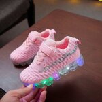 Baskets lumineuses a maille pour b�b� gar�on et fille, chaussures de sport pour enfant avec inscription, ...
