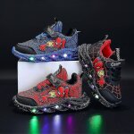 Baskets lumineuses spiderman pour garons, chaussures d'extrieur dcontractes et antidrapantes pour ...