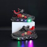 Baskets lumineuses spiderman pour garons, chaussures d'extrieur dcontractes et antidrapantes pour ...