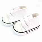 Baskets plates en toile pour poup�e am�ricaine de 18 pouces, chaussures de gymnastique, v�tements de ...