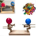 Bataille de ballons en bambou 2025, marionnettes d'escrime en bois faites a la main, jeu de combat de ...