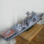 Bateau anti - sous - marin amiral levchenko 1:200, ensemble de construction de maquettes en carton 3d, ...