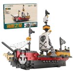 Bateau de pirate 3d a assembler soi - m�me, 780 pi�ces, blocs de construction, mod�le de voilier, micro ...
