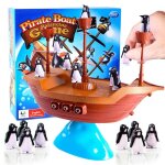 Bateau de pirate interactif pour enfants, jeu de bureau a balance pingouin, ensembles de jouets educatifs ...