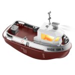Bateau rc mini s820 1 / 32 2. 4g avec lumi�res led, double moteur, t�l�commande etanche rescue 1008, ...